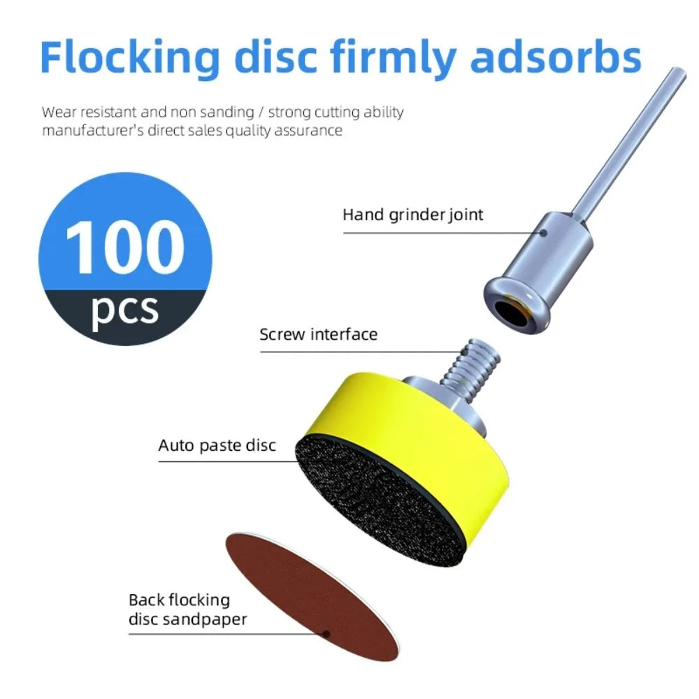 100-Piece 25 mm Sanding Disc Kit