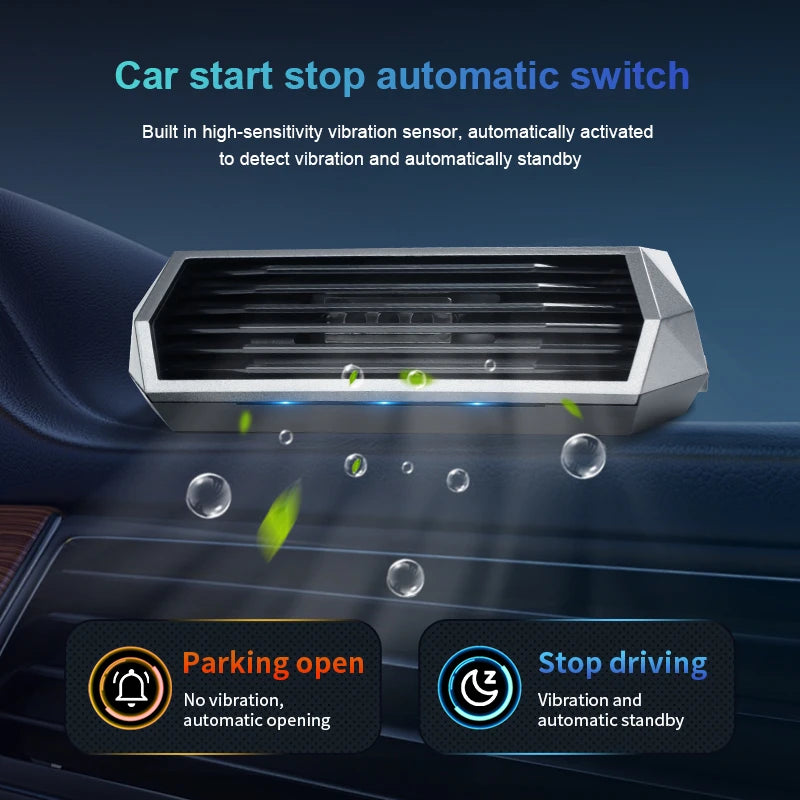 1 pieza, Purificador solar, Operación automática, Purificador de aire con sensor de vibración, Puede mejorar significativamente el aire dentro del coche I