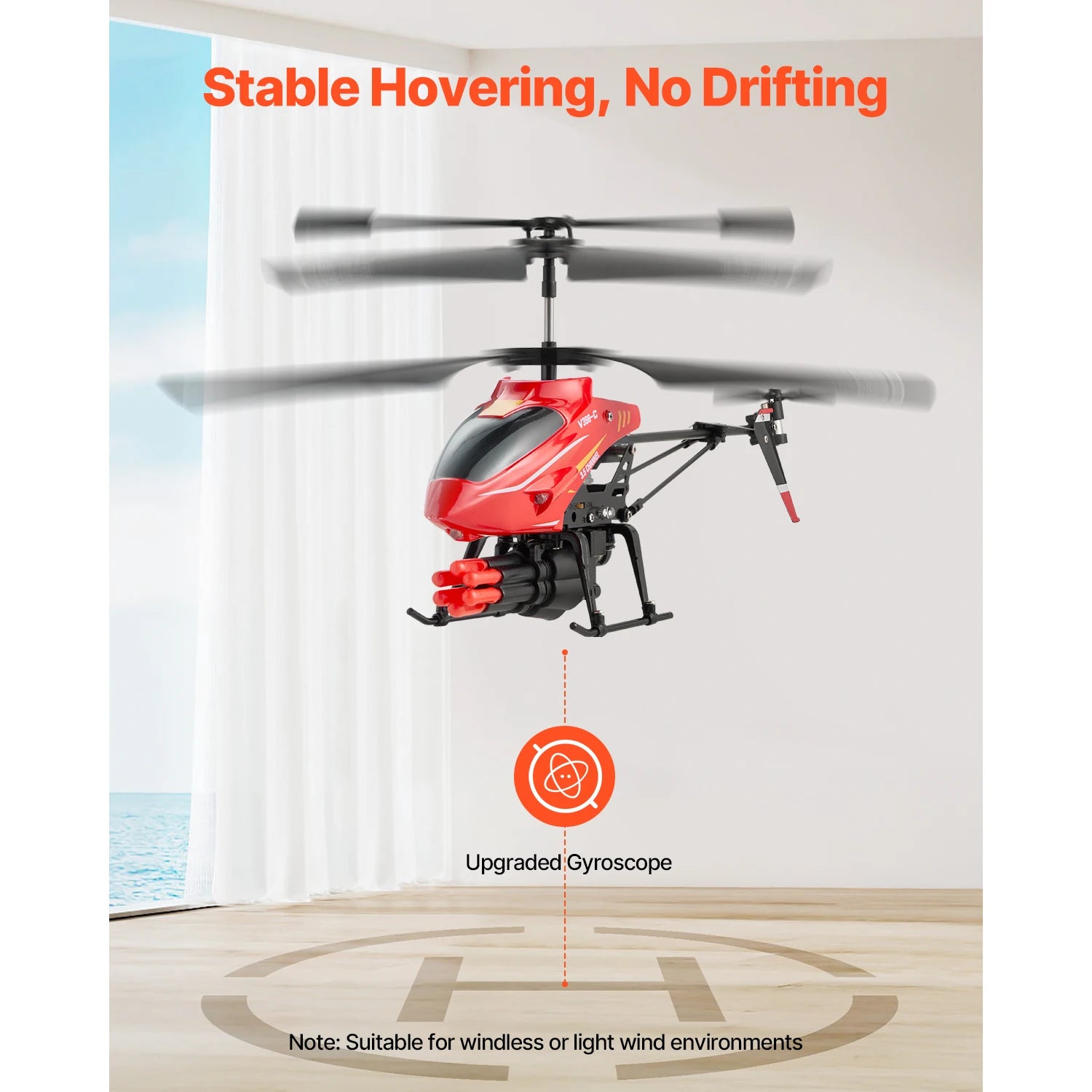2.4GHz RC Helicopter with Altitude Hold & LED Lights for Kids
