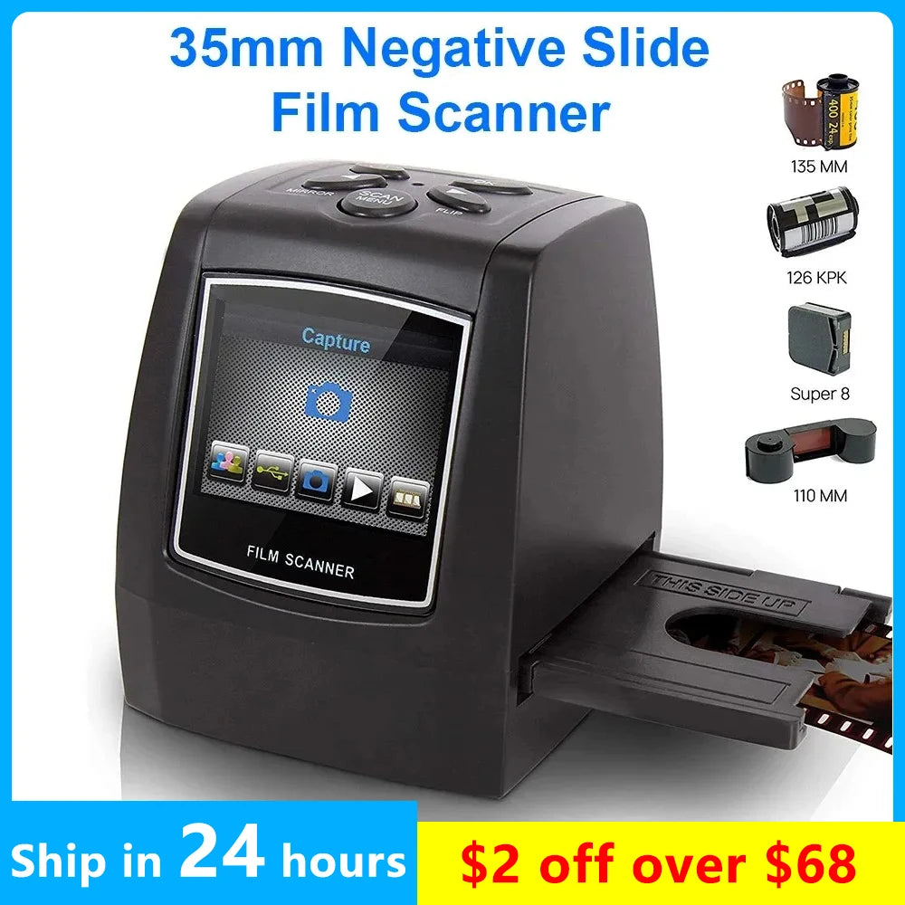 Scanner per film e diapositive da 35 mm con anteprima LCD
