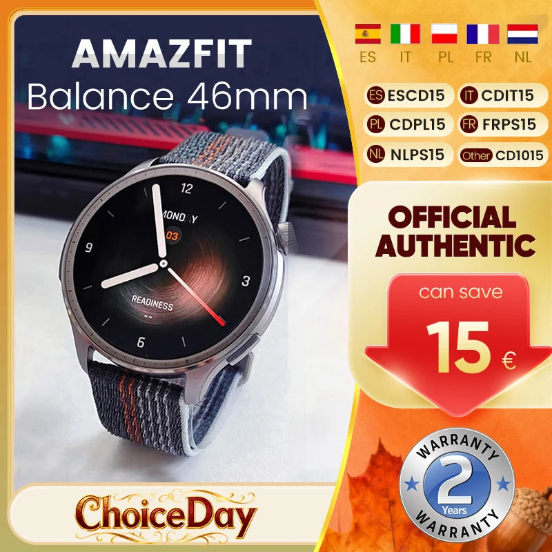 Amazfit Balance 46mm Smartwatch with AMOLED Display