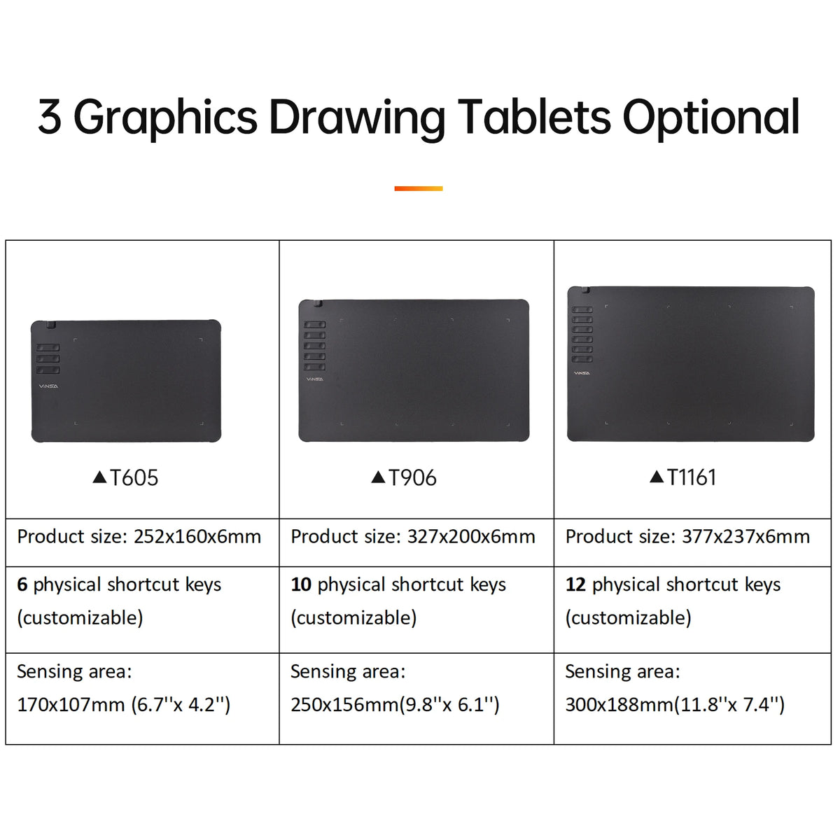 Grafický tablet pro kreslení - možnosti T1161/T906/T605