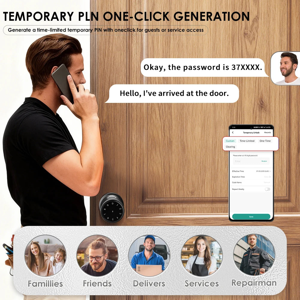 Smart Door Lock 5-in-1 Keyless Entry Deadbolt