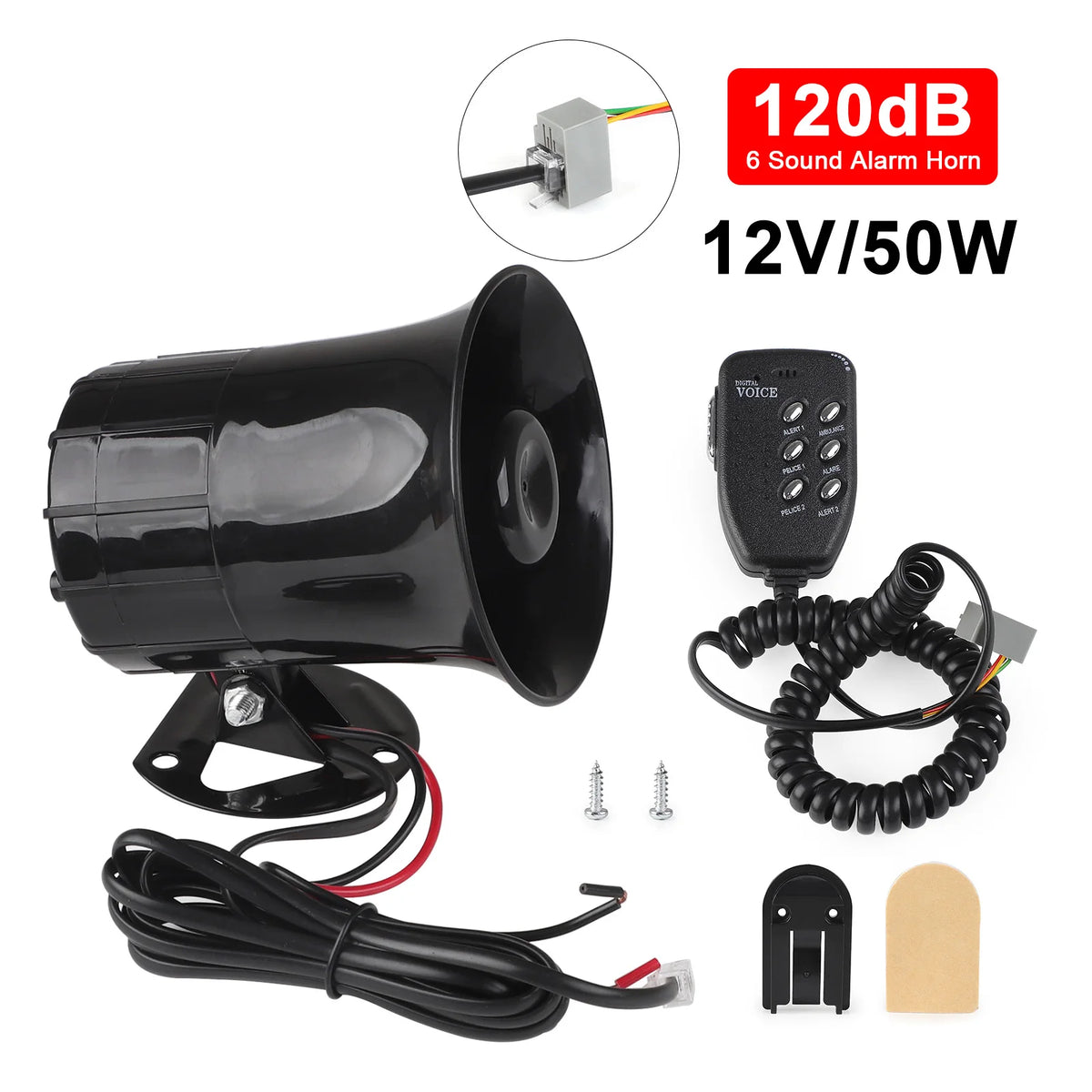 Bocina de seis tonos de 12 V KX-5006 con micrófono