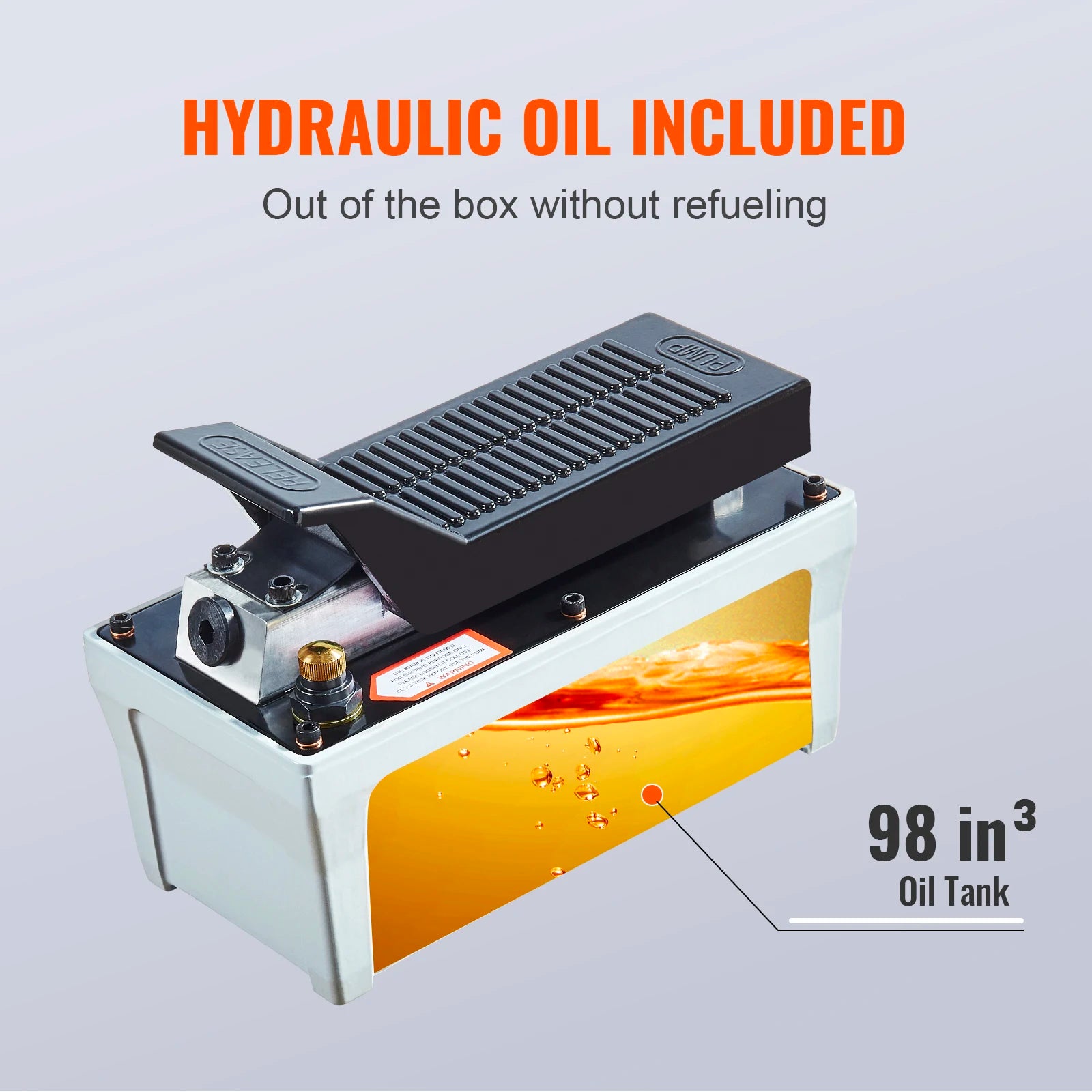 Vzduchová hydraulická nožná pumpa 10 000 PSI s nádržou 1,6 l