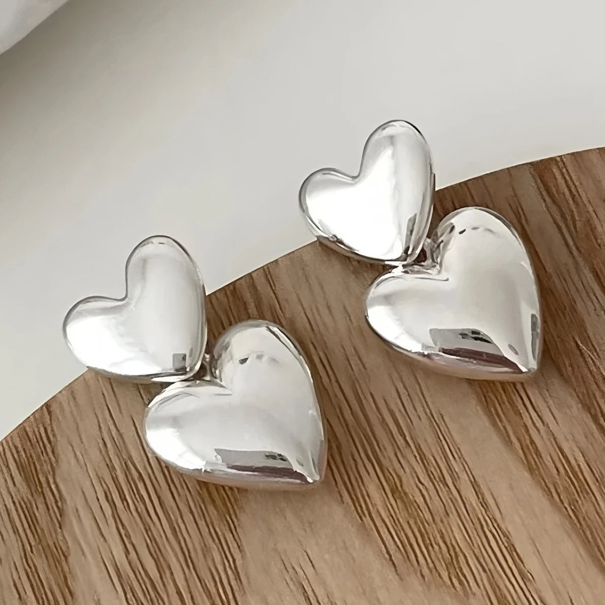 925 Sterling Silver CZ Star Moon Asymmetric Hoop Earrings