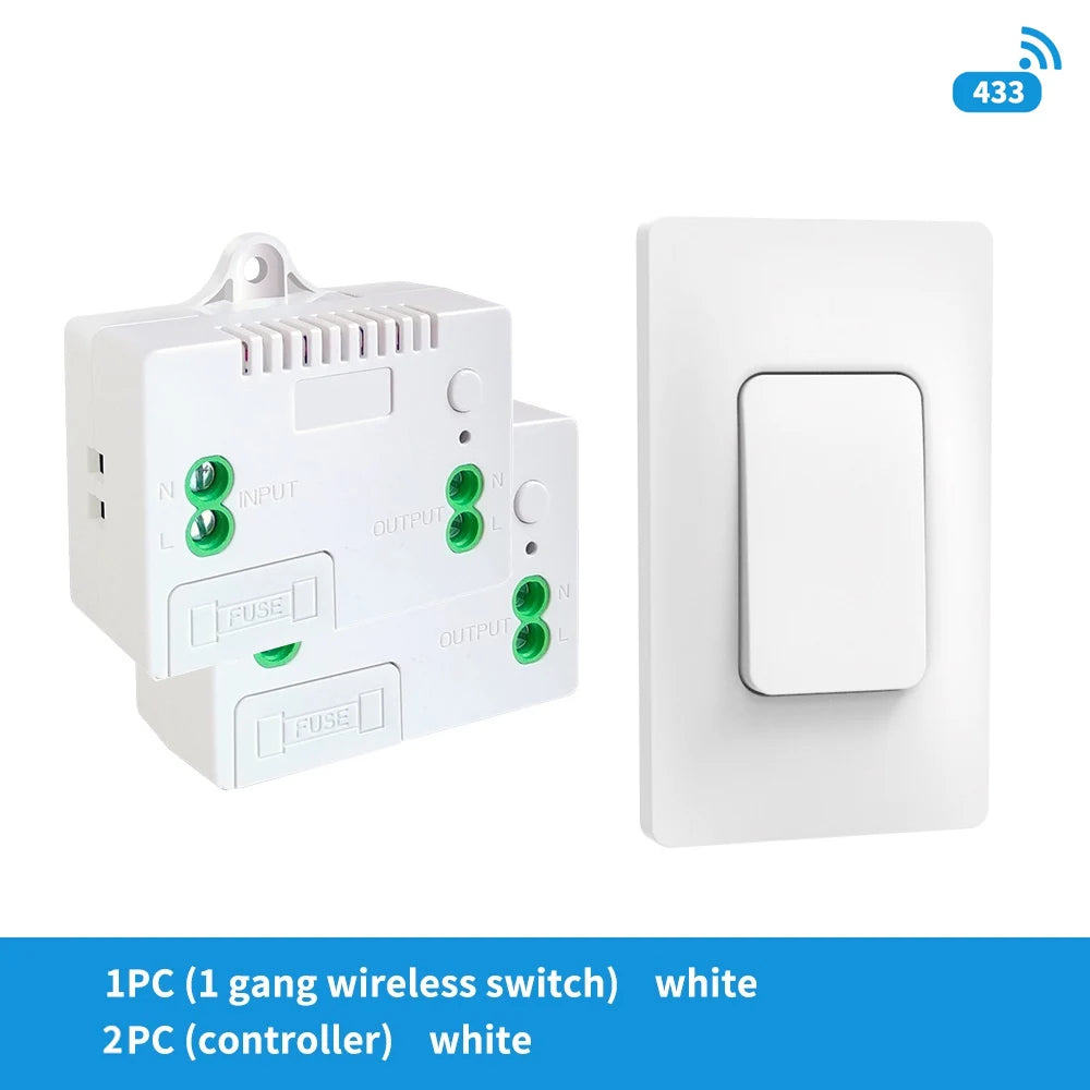 Interruttore a LED wireless cinetico 433MHz - kit opzioni