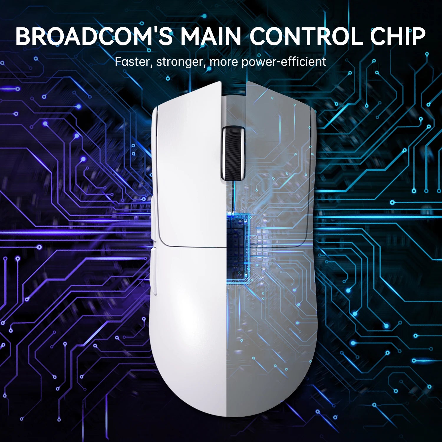 Lightweight Wireless Gaming Mouse with RGB Precision Control