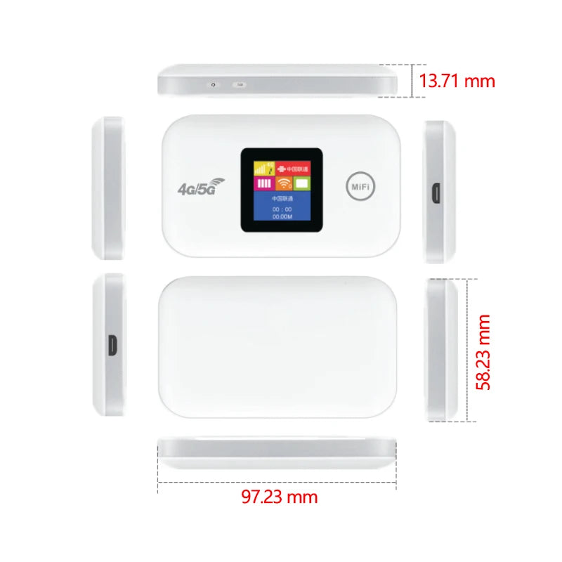 Portable 4G Mobile WiFi Router with SIM Slot