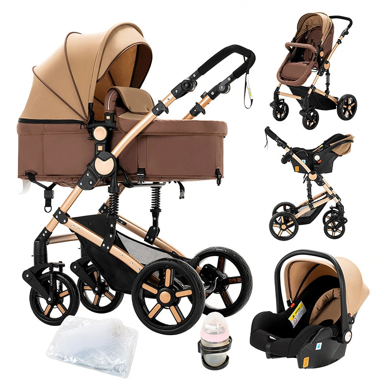 Baby Stroller 3‑in‑1 Lightweight Multifunction Carriage for Newborns