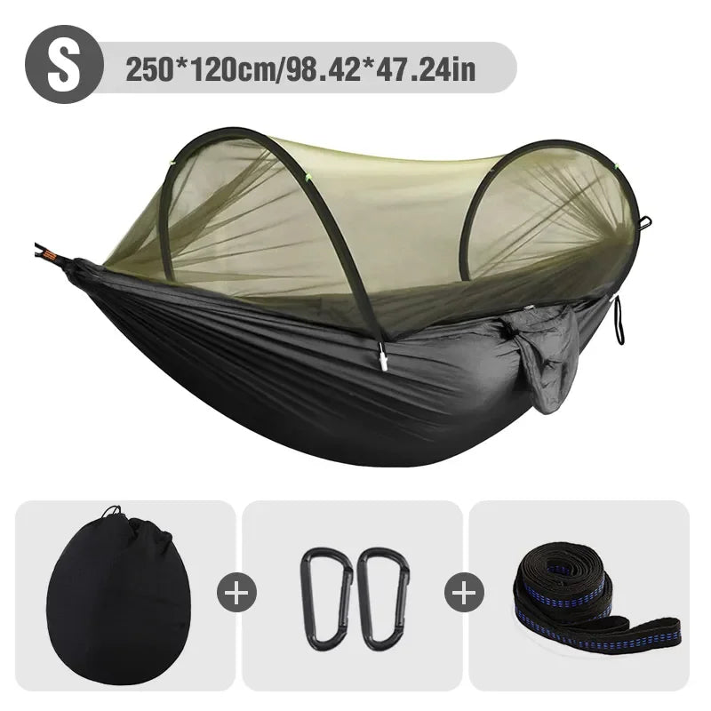 3-in-1 Camping Hammock with Mosquito Mesh and Quick Opening
