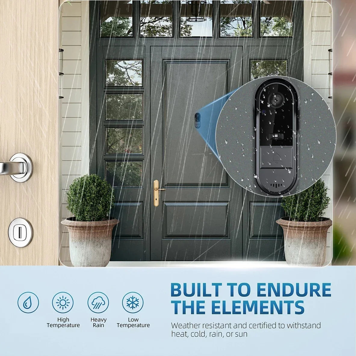 Wi-Fi Video Doorbell with Two-Way Audio