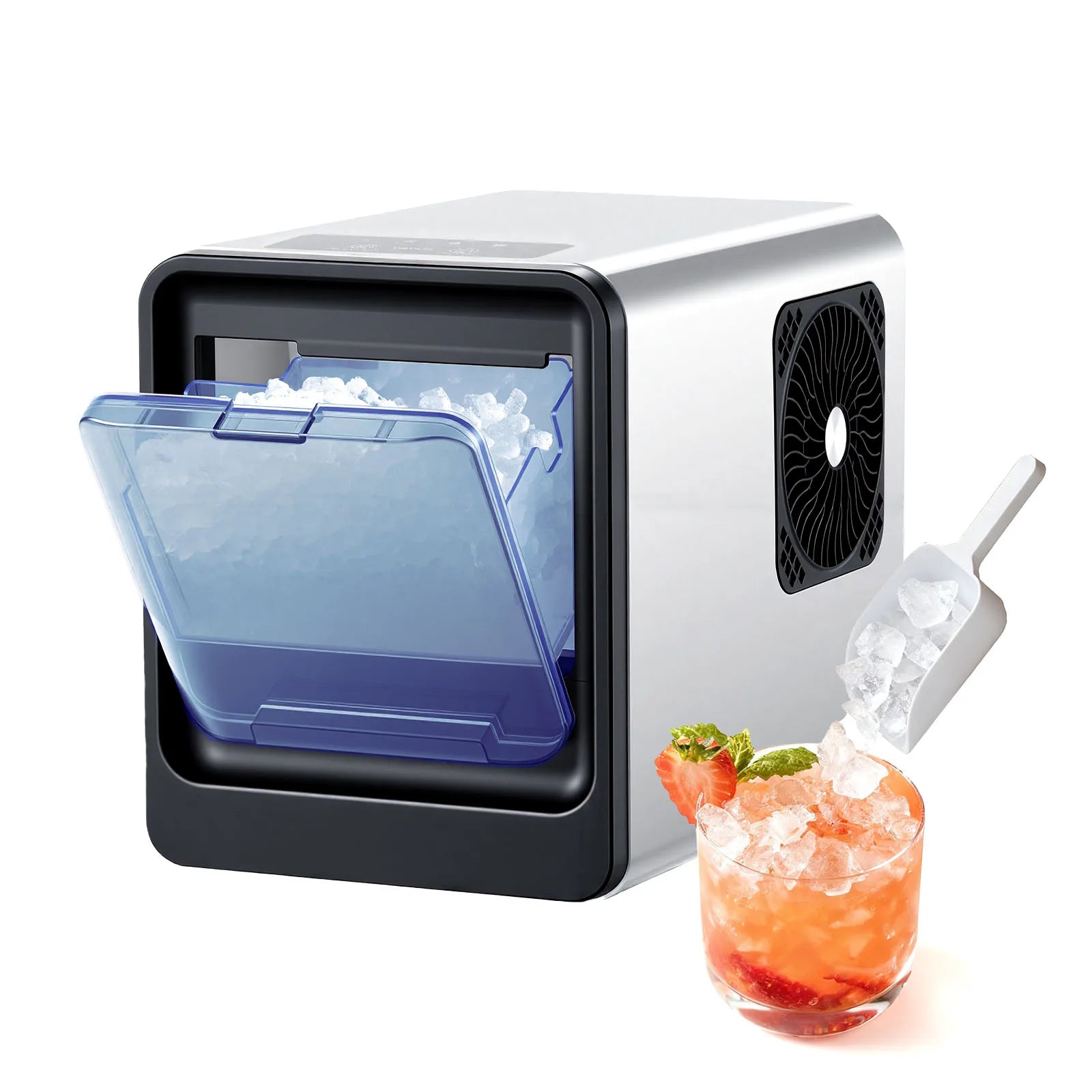 Countertop Nugget Ice Maker 33–44 lbs/Day with Self-Cleaning