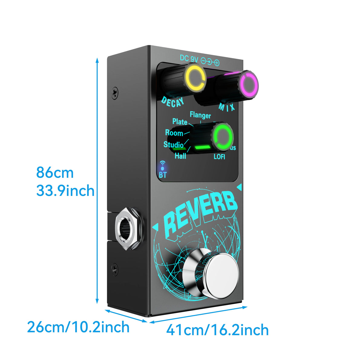 Pedală compactă de efect de rever pentru chitară