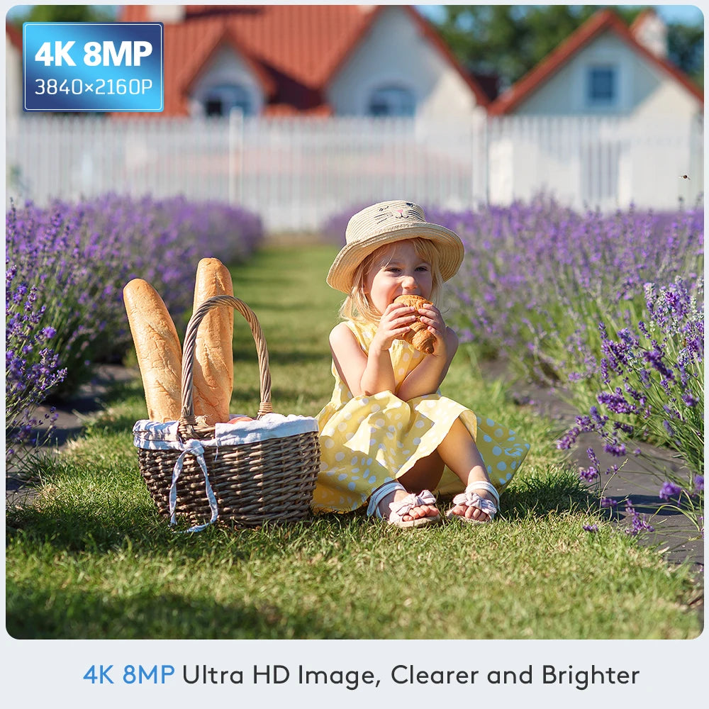 4K 8MP Outdoor Security Camera with Smart Tracking