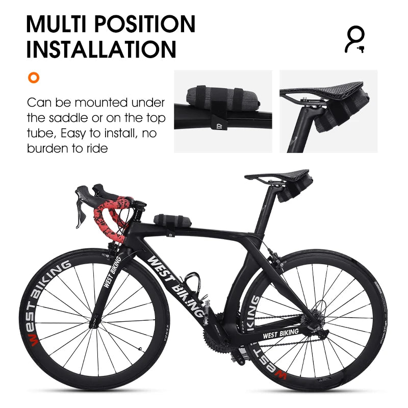 Foldable Bicycle Tool Bag for Saddle or Top Tube