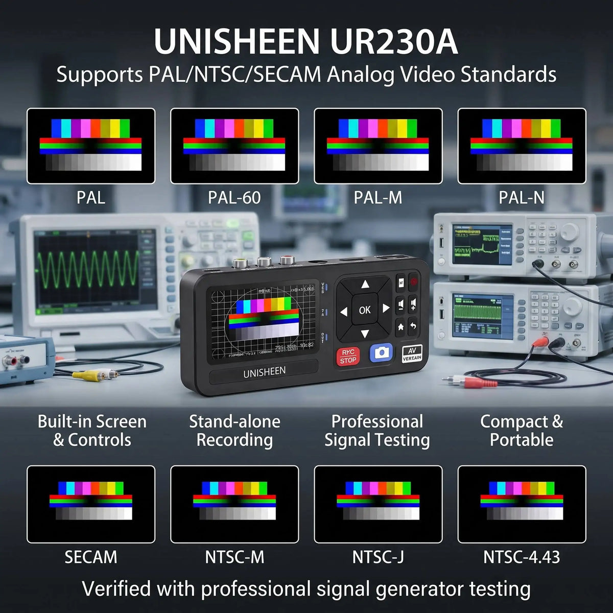 UNISHEEN UR230A Analog CVBS RCA SVideo Camera USB Tape VHS Capture Box MP3 Video Recorder VCR to Digital Converter