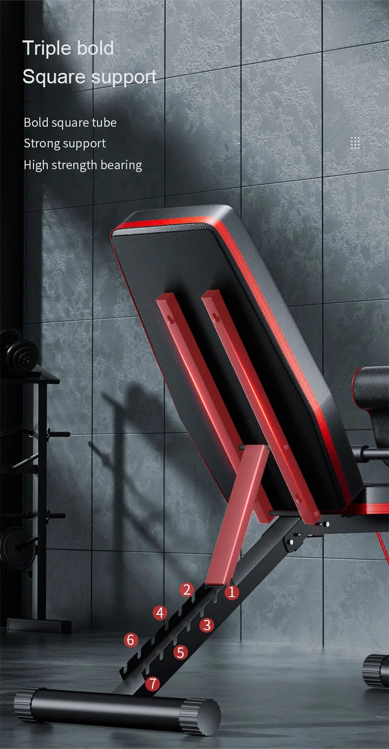 Adjustable Foldable Weight Bench for Full-Body Home Workouts