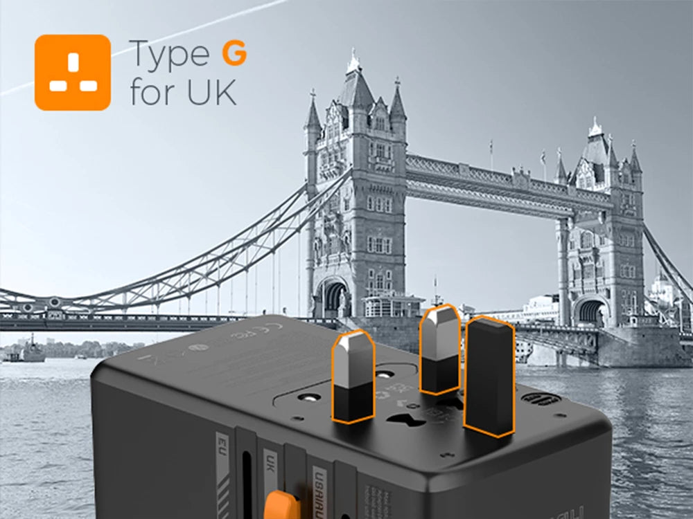 Universal Travel Adapter - USB Power Options