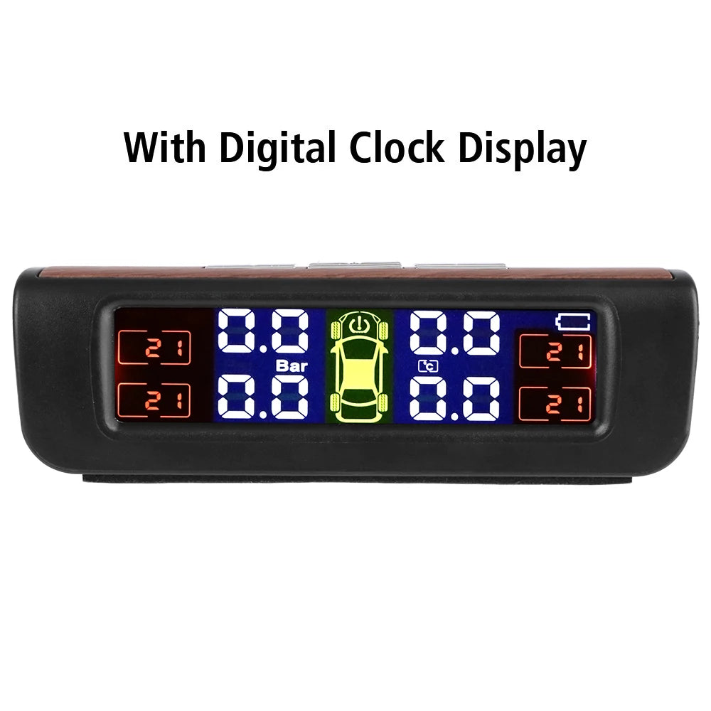 Solar TPMS Tire Pressure Monitoring System with External Sensors