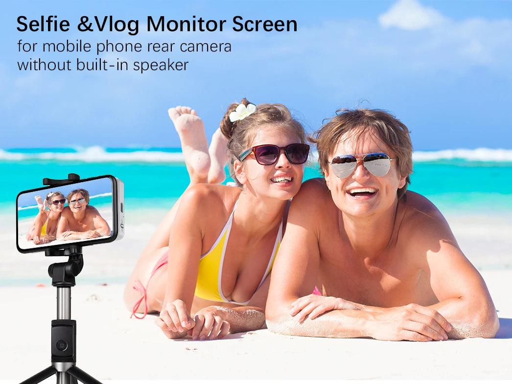 Magnetic Vlog Selfie Monitor for Phone with 4" Wireless Screen