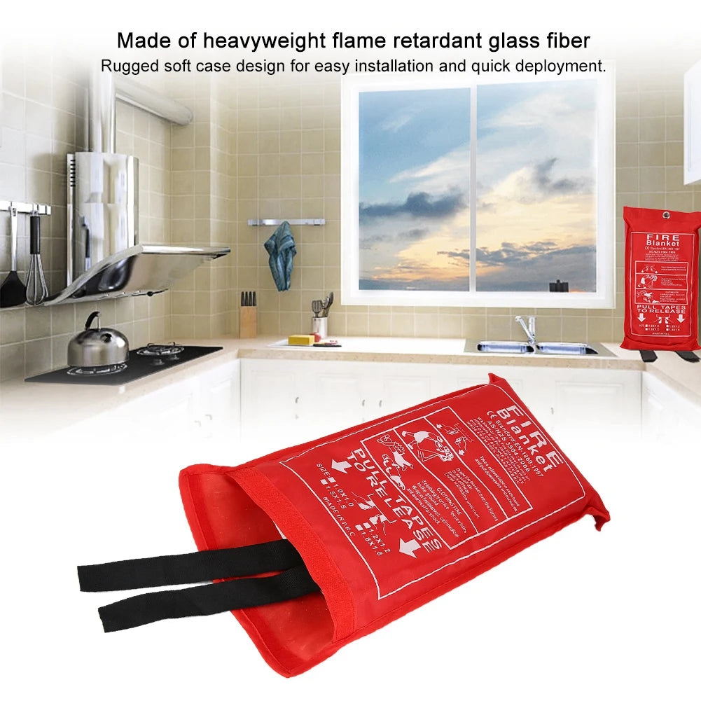 Fiberglass Emergency Fire Blanket for Kitchen, Car & Camping