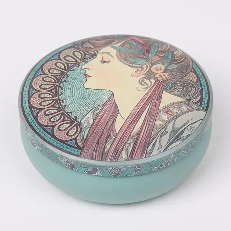 Round Tinplate Storage Tin, 10.7 cm, for Sweets and Tea