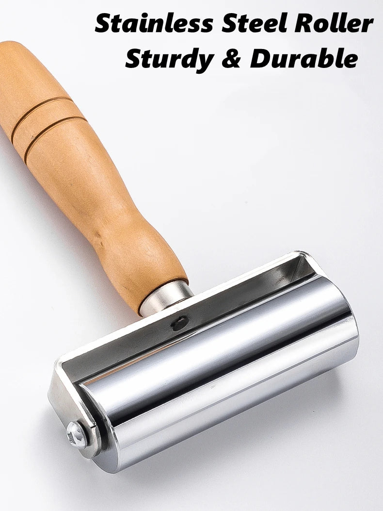 Wooden-Handle Leather Seam Roller