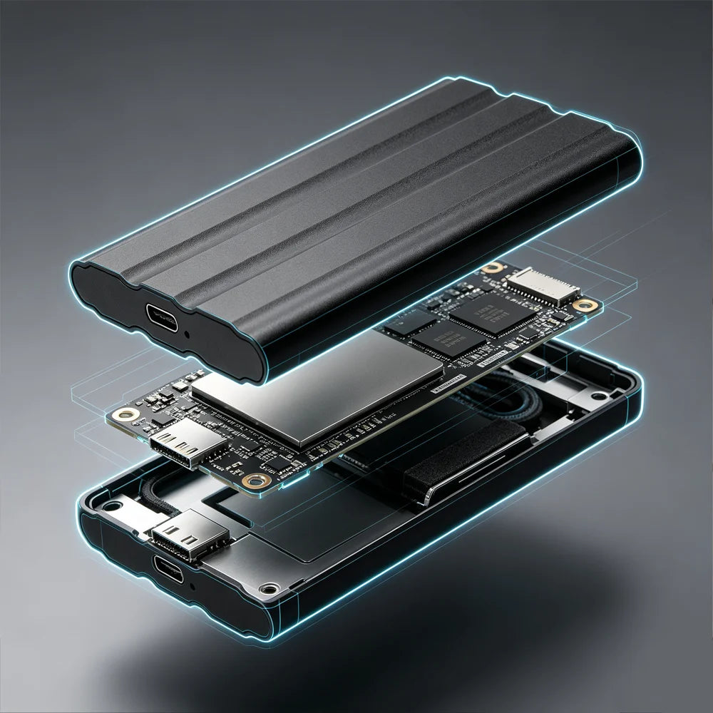 Reliable Slim Storage Device Portable External SSD 1TB 4TB 16TB 128TB High Speed for Notebook Laptop PC Usage