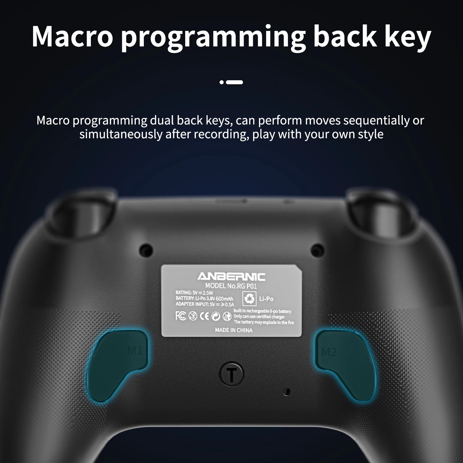 Wireless Gaming Controller with Hall Effect Triggers and Joysticks