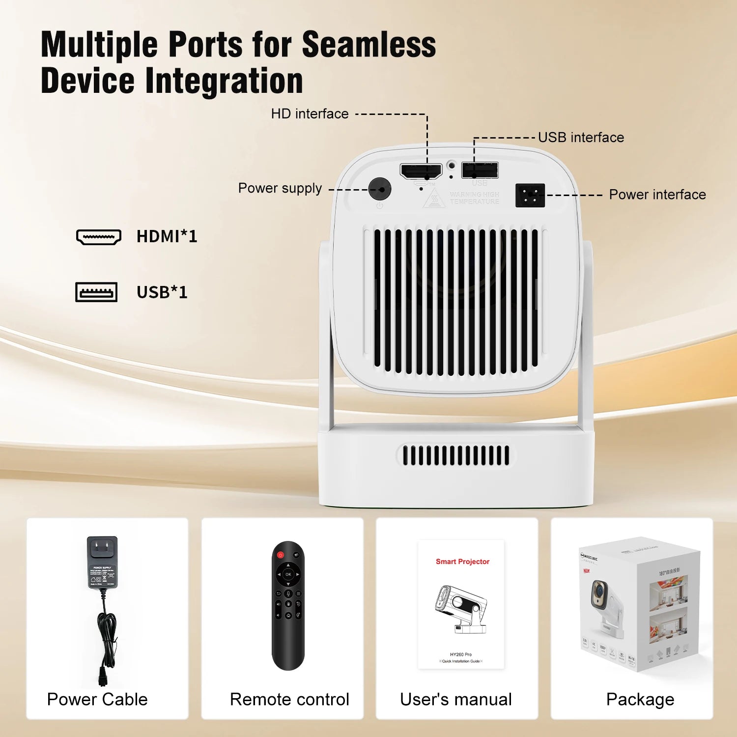 Magcubic HY310 Auto Focus Projector 1080P with 4K Support