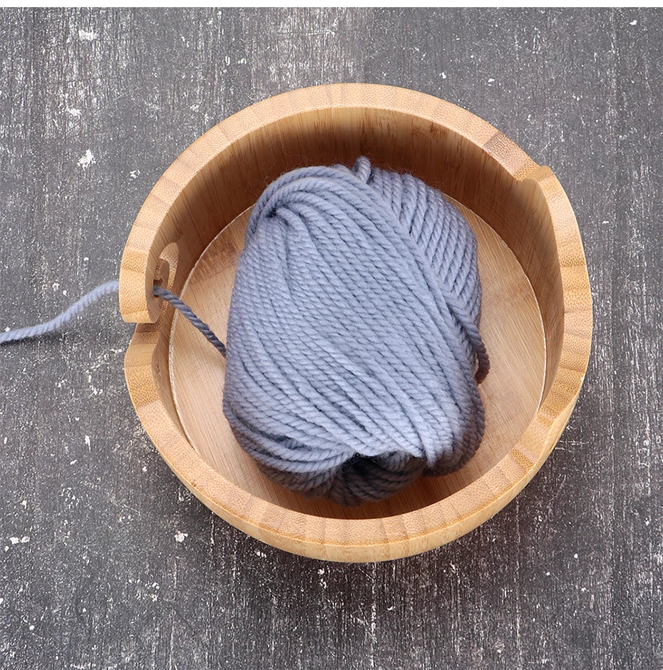 Wooden Cat-Ear Yarn Bowl