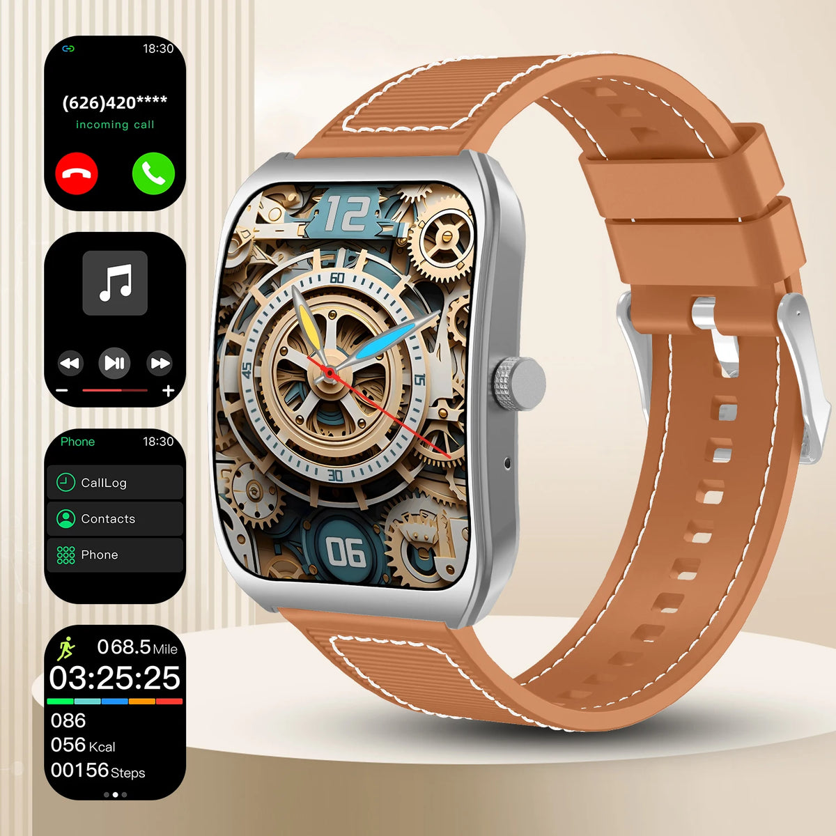 Smart Watch 1.85-Inch Curved Screen with Bluetooth Calls