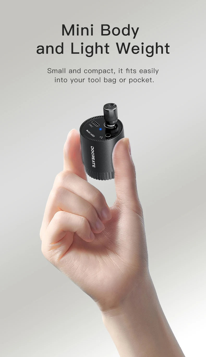 Docreate Mini Leak Detector Sound Amplifier For Home/13000X Audio Magnification/High Sensitivity Sensor/Rechargeable 200mAh