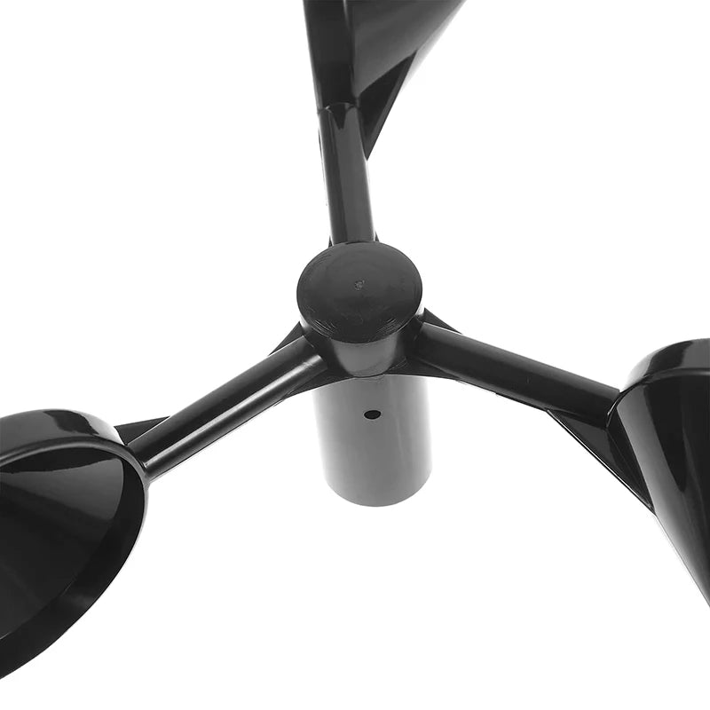 Three-Cup Anemometer Rotor, 150 mm, Black ABS