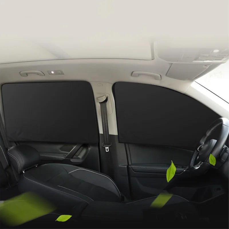 2-Piece Car Side Window Sun Shade Curtains
