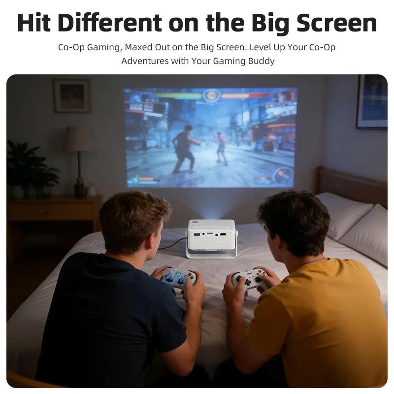 AUN Y3 Projector Portable Home Theater MINI Projector Video 3D Smart TV Cinema IPhone Cable Mirror For Full HD 4K Video Via HDMI