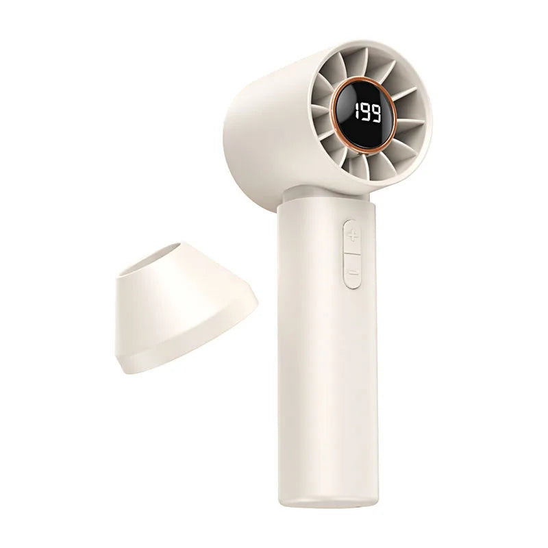 USB-C Rechargeable Handheld Fan with Digital Display