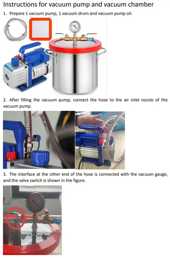 1.8CFM HVAC Vacuum Pump Kit with Manifold Gauge & Hoses