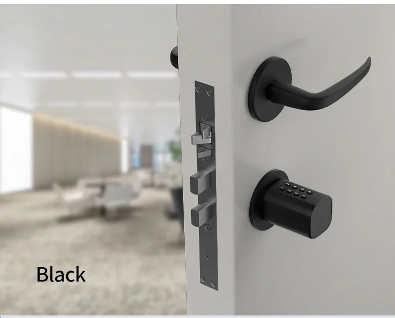 Electronic Digital Tuya Smart Lock Cylinder with Fingerprint Password App Bluetooth Card Mechanical Key Easy Replacement Battery