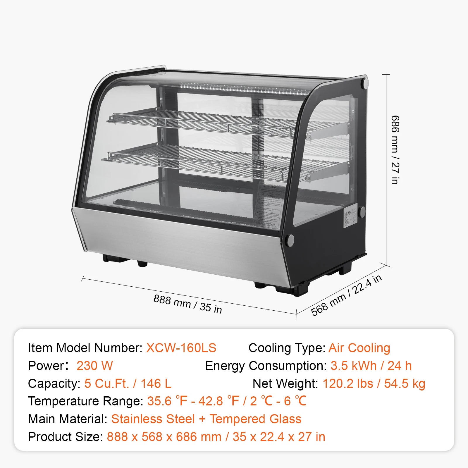 Refrigerated Display Case for Bakery