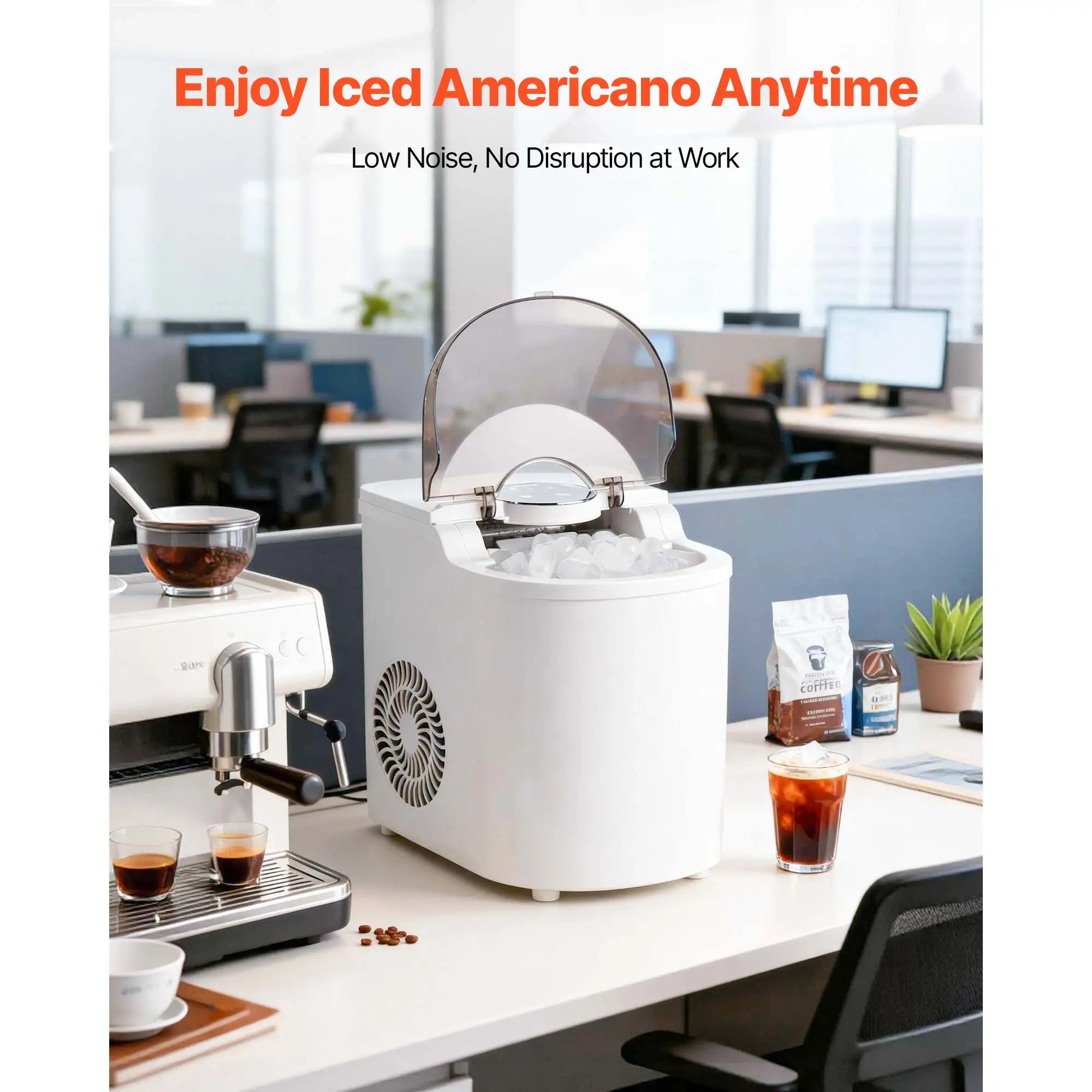 Countertop Ice Maker 7 Cubes Ready in 6 Minutes 26 lbs per Day