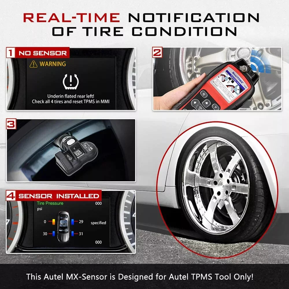 Autel MX-Sensor 2-i-1 TPMS-sensor 315MHz & 433MHz programmerbar