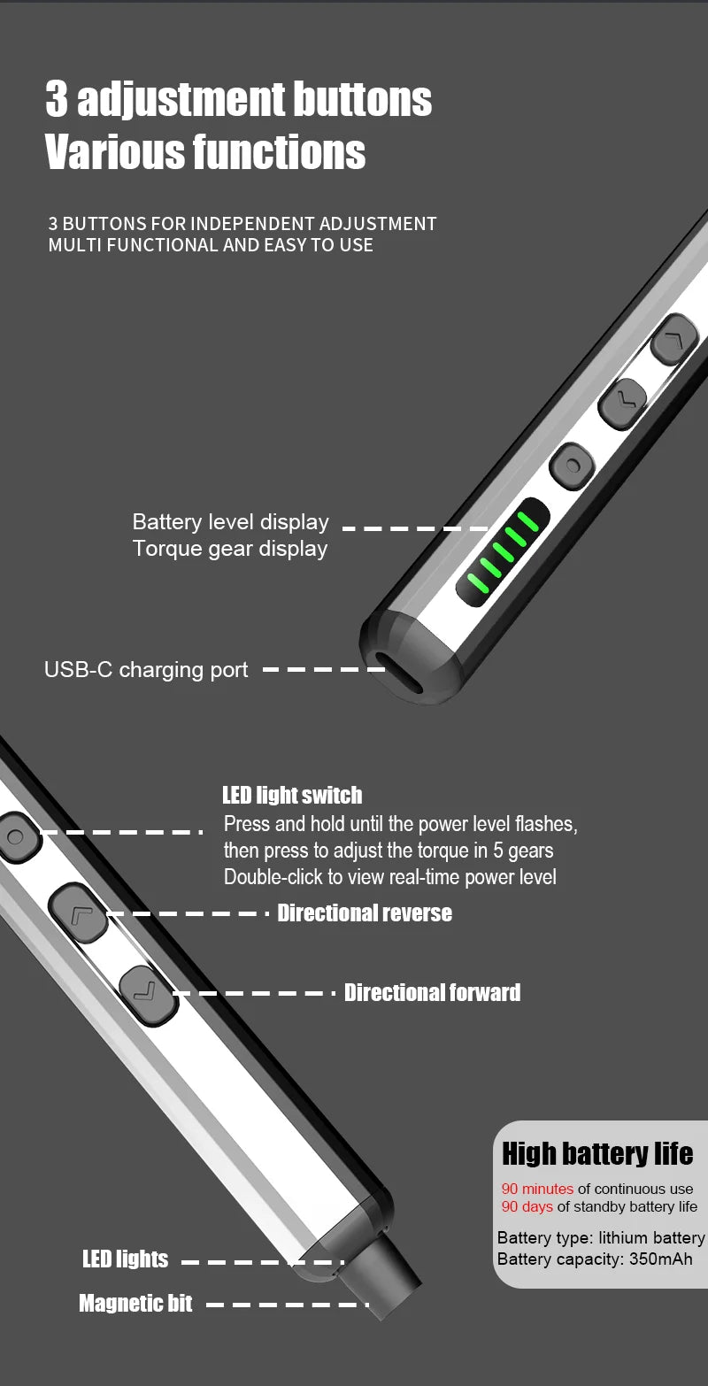 Rechargeable Precision Electric Screwdriver Set