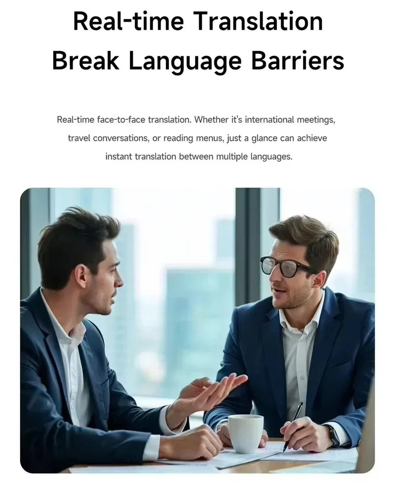 AI Smart Glasses with 8K Camera, Translation & Bluetooth Calls