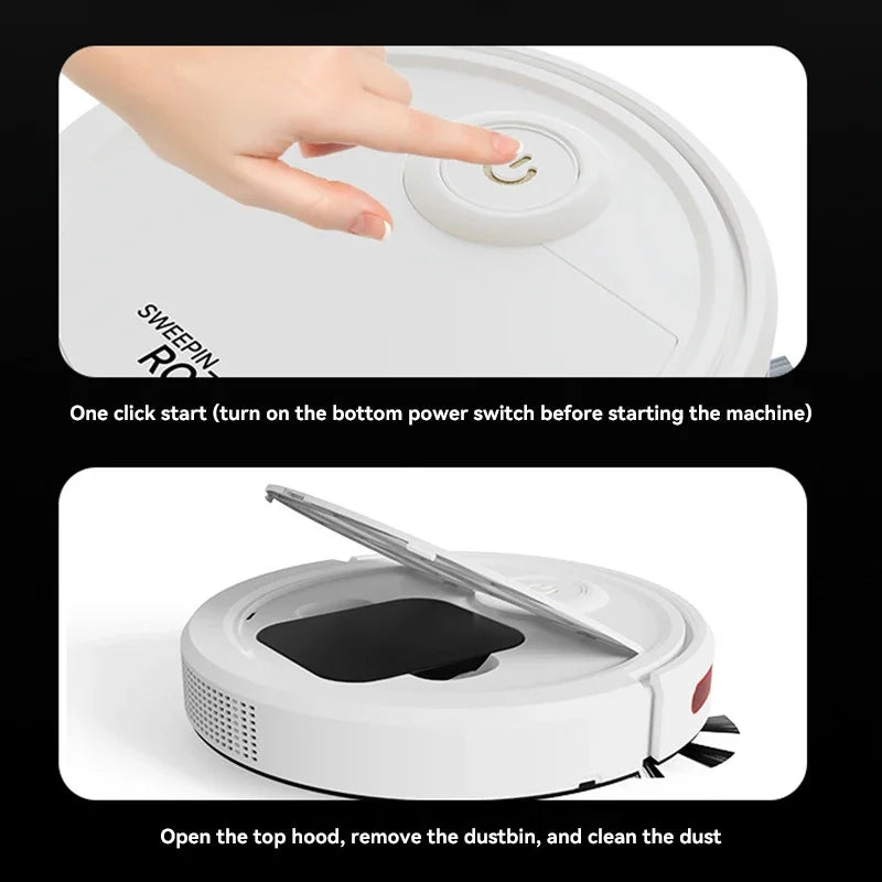 Automatic Robot Vacuum Mop 5-in-1 Cleaner with Slim 6.8cm Design