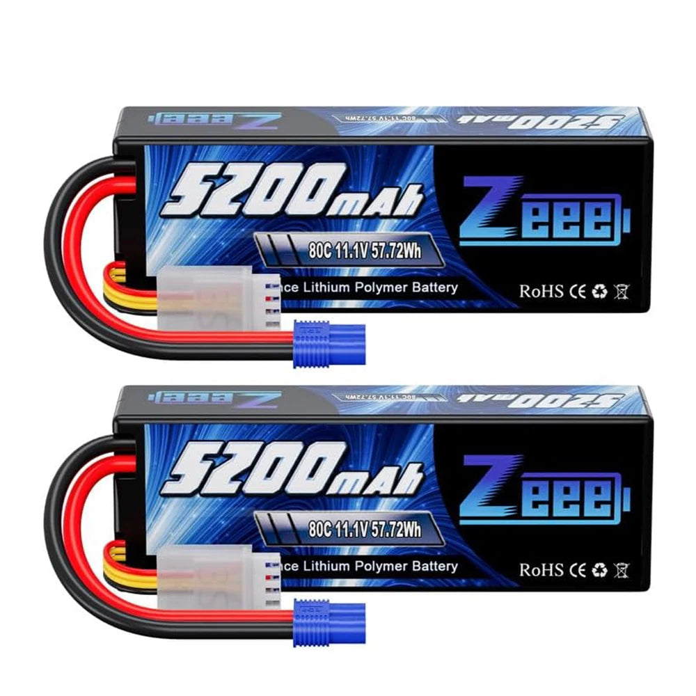 Yüksek Kapasiteli 3S 5200mAh LiPo Pil Sert Kılıf RC Modelleri için