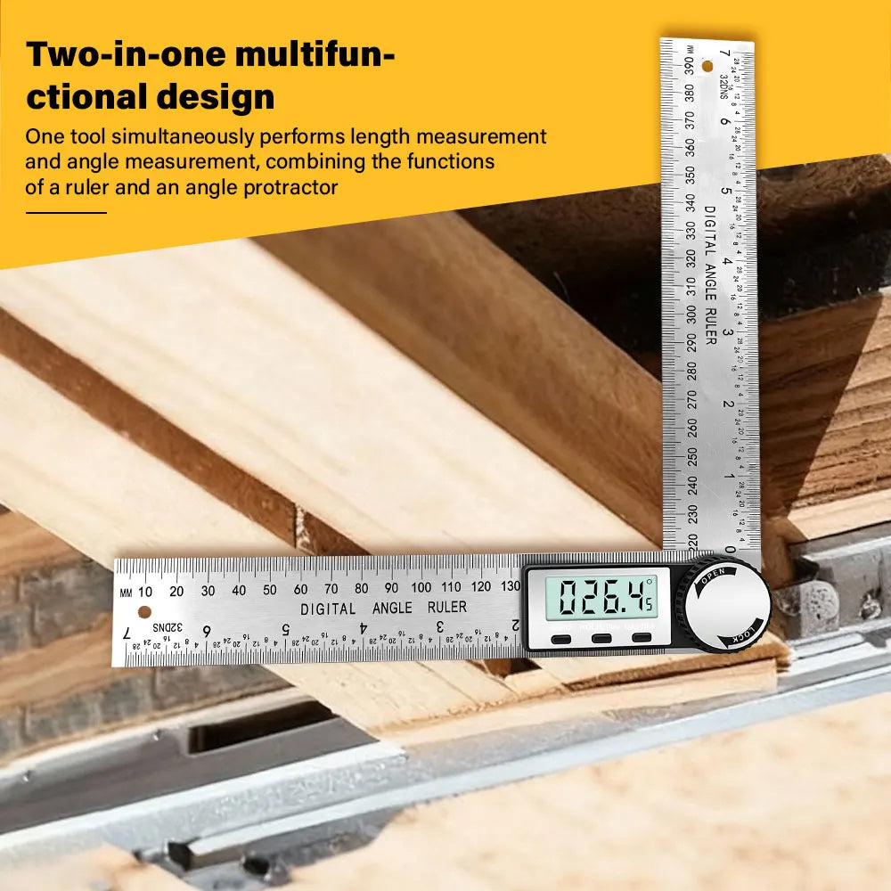 200 mm Digital Angle Ruler with Locking Knob