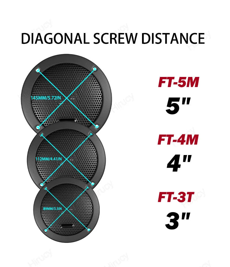 3 4 5 inch Car Speakers Max.100W/120W/150W Auto Door Audio Tweeter High Quality Full Range Frequency Loudspeaker