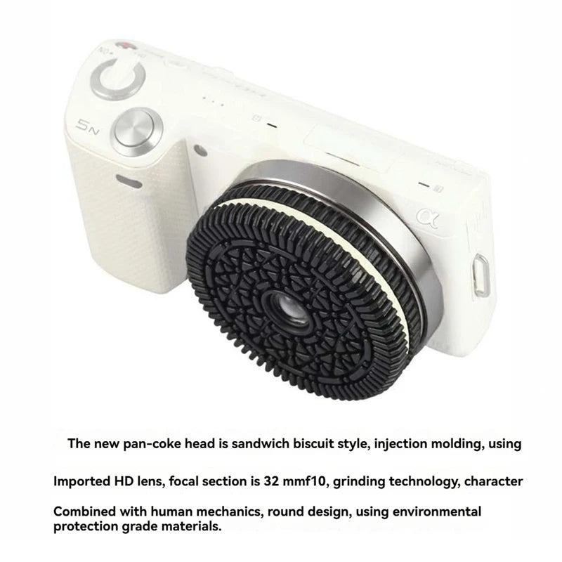 Obiettivo Pancake a Messa a Fuoco Libera 32mm F10 per Fotocamere Senza Specchio